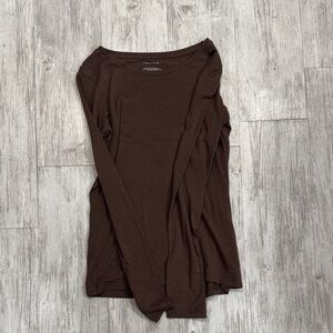 Tahari Brown Long Sleeve Top